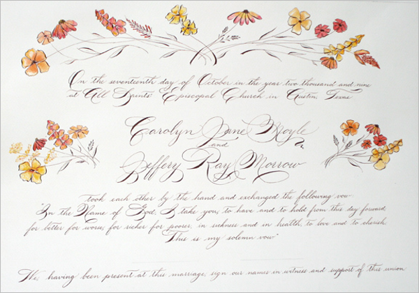 Wedding Certificate Design