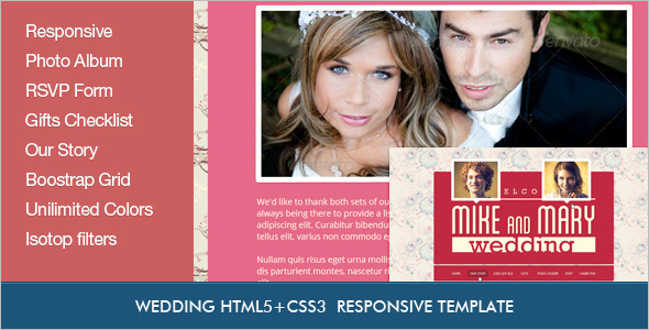 Wedding Retro HTML5 Template