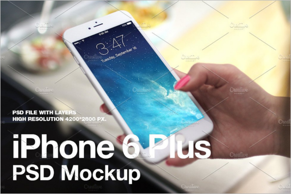iPhone 6 Plus PSD Mockup Design