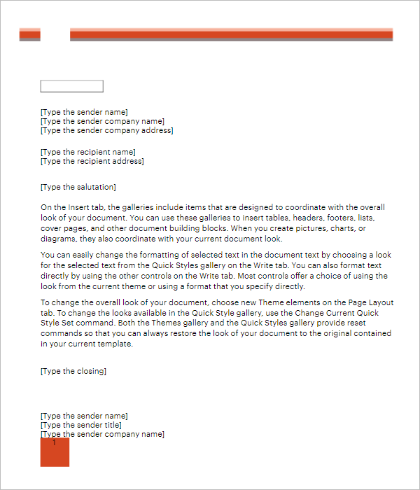 3 Free Format Letter Template