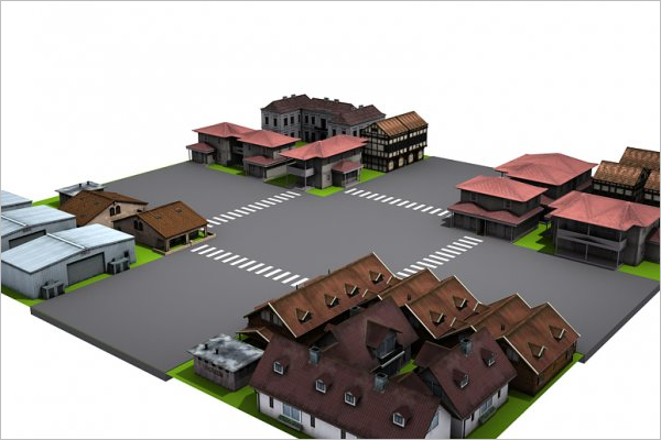 3D Animated House Design Model