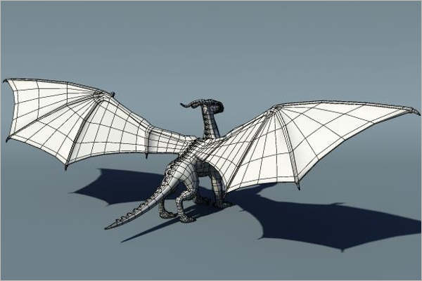3D Dragon Paper Design