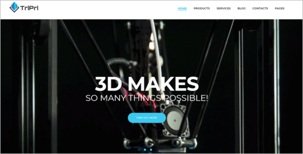3D Printing Services Website Theme