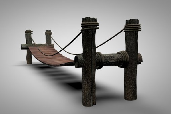 3D Wooden Bridge Design