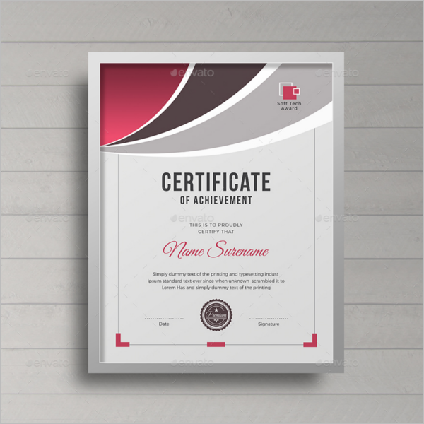 Achievement Certificate Design