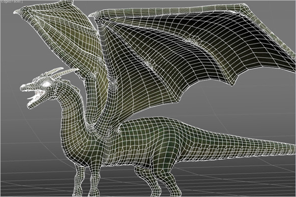 Animated Dragon 3D Design