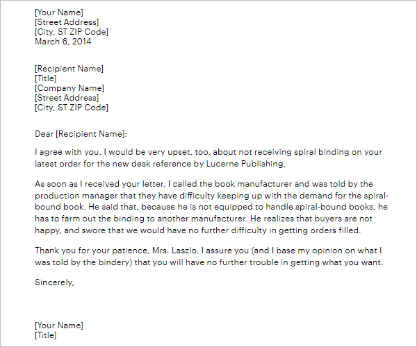 Apology Letter Format To Boss
