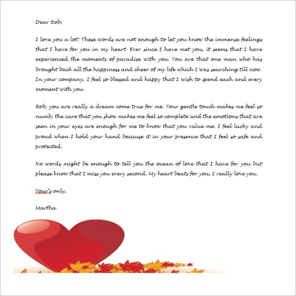 Bangla Love Letter Template