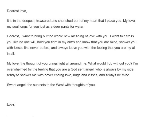 Beautiful Love Letter Template
