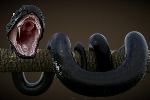 Black Snake 3D Design