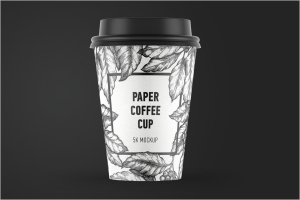Black & White Cup Mockup Design