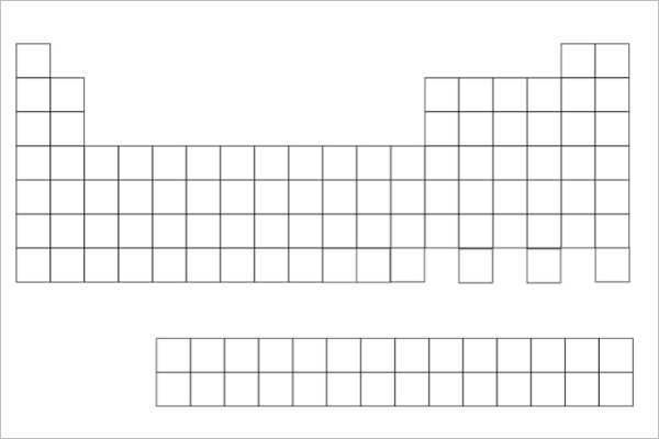 Blank Periodic Table Chart Template