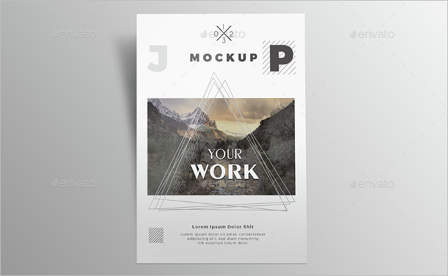 A4 Poster Mockup Print Design