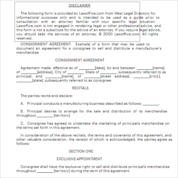 Agreement Form For Employee