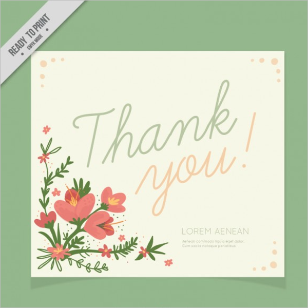 Awesome Floral Thank You Card Design
