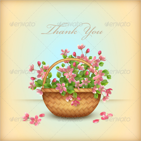 BeautifulÂ Floral Thank You Card Design