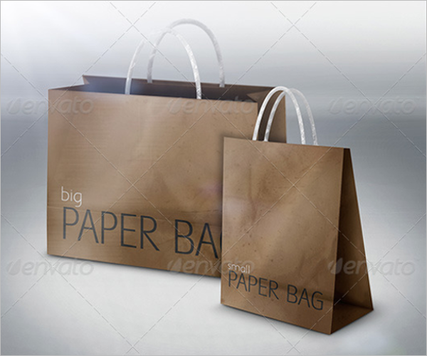 Big & Small Paper Bag Mockup Design