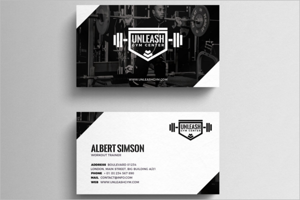 Black Gym Business Card Design
