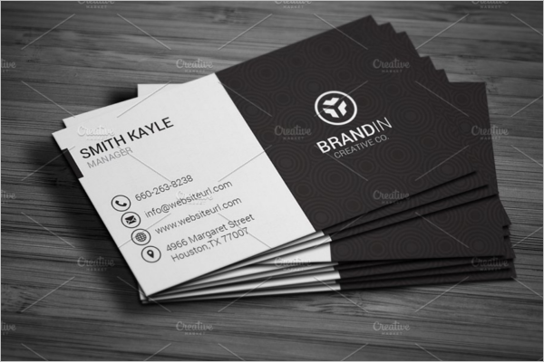 Black & White Business Card Template Word