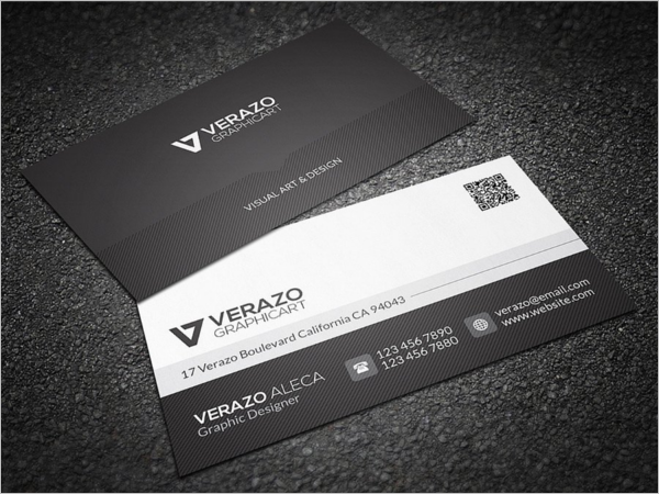 Black & White Business Card Vector
