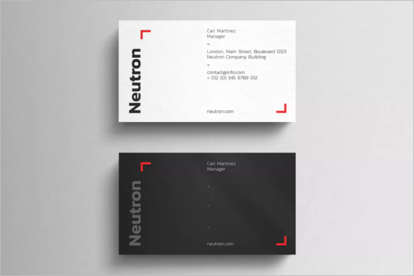 Blank Black & White Business Card Template