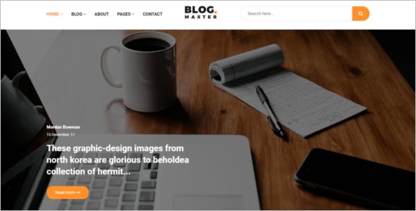 50+ Blog Design Templates PSD Free Website Themes | Creativetemplate