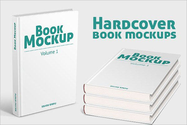 Book Hard Cover Mockup Design
