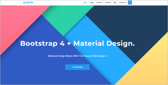 Bootstrap Material Design Template