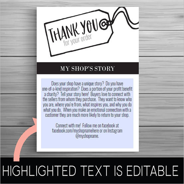 Business Thank You Card Template Word