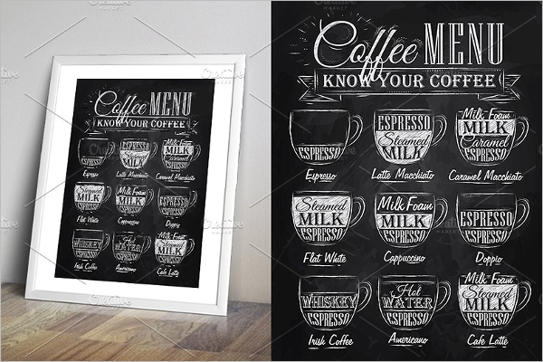Cafe Chalkboard Menu Design