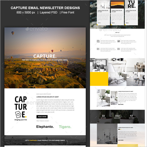 Capture Email Newsletter Design