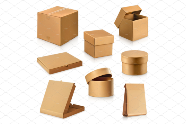 Cardboard boxes Mockup Design