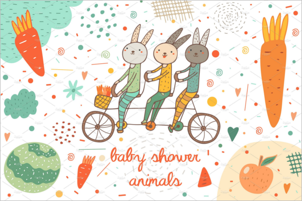 Cartoon Baby Shower Banner Design