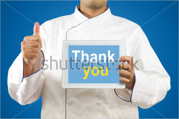 Chef Thank You Card Template