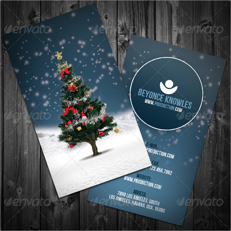 Christmas Business Card Template