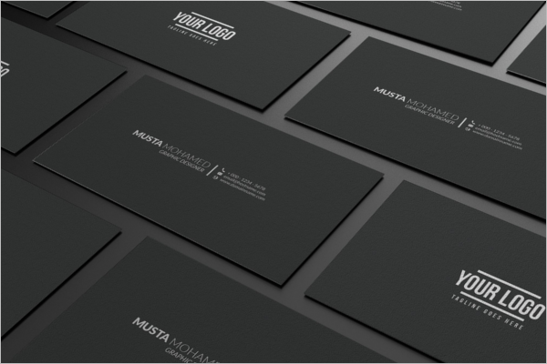 Clean Black And White Business Card