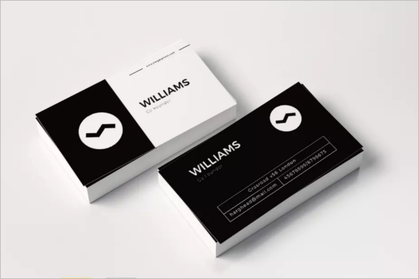 Clear Black & White Business Card