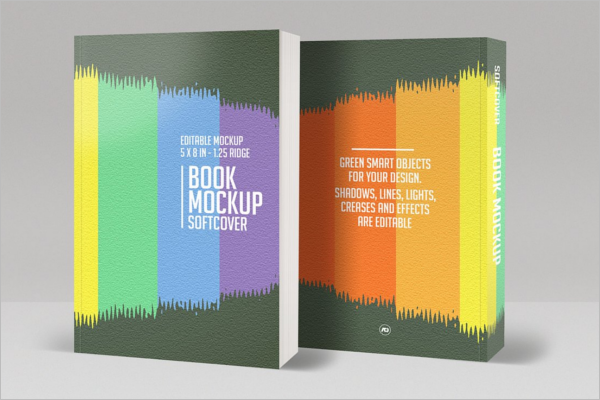 Customizable Book Cover Mockup Design