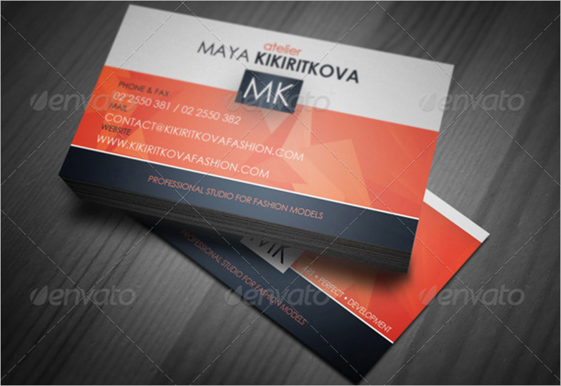 Developer Orange Business Card Template