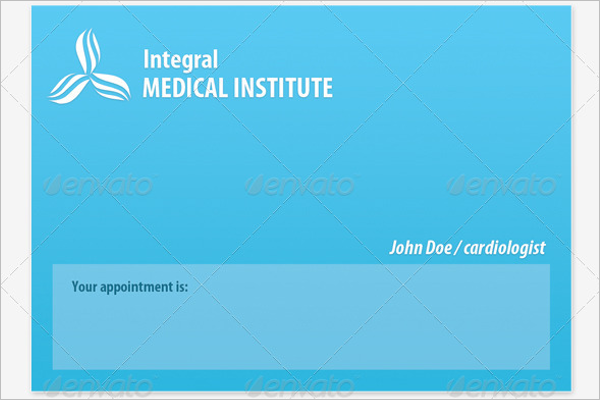 Doctor Appointment Card Template
