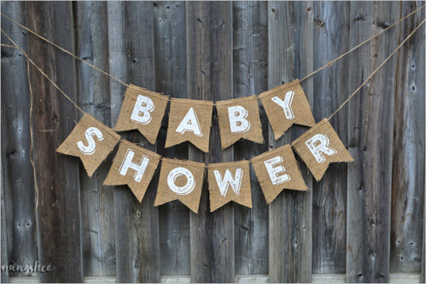 EditableÂ Baby Shower Banner Template
