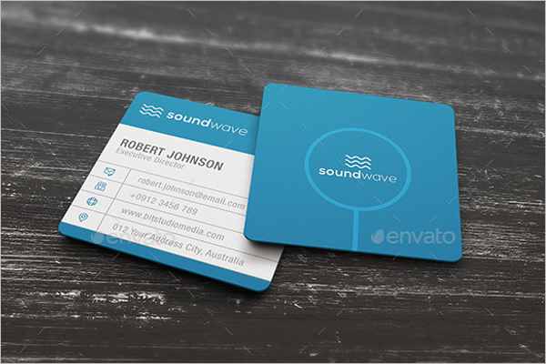 Editable Square Business Card Design