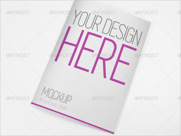 Empty Brochure A4 Mockup Design