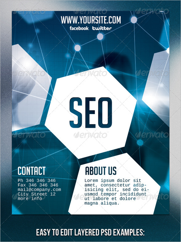 Example Of SEO Flyer Template