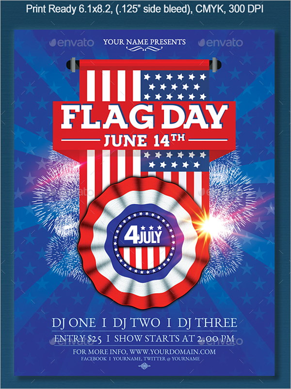 Flag Day Flyer Template