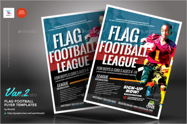 Flag Football Flyer Template