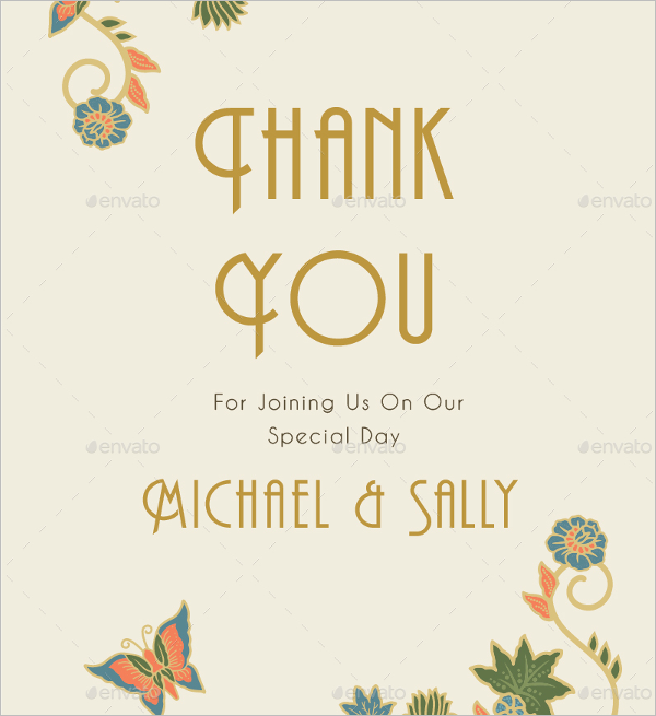 Floral Thank You Quote Card Design