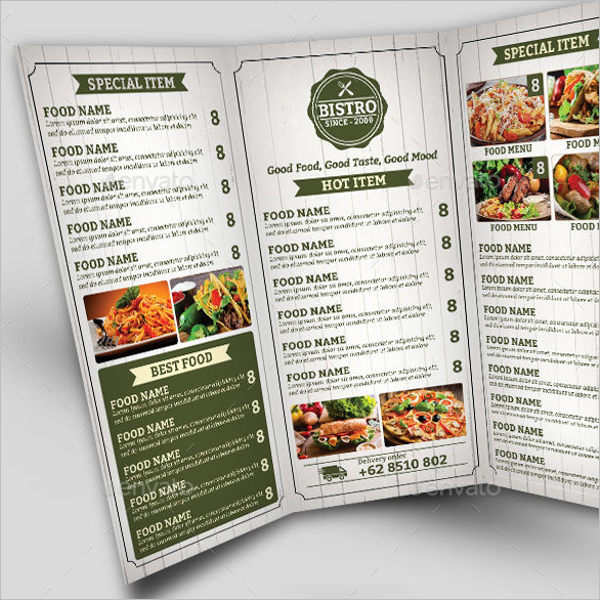 46  Tri Fold Menu Templates Free Word PSD Designs