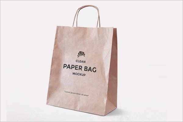 Free Minimal Paper Bag Mockup PSD
