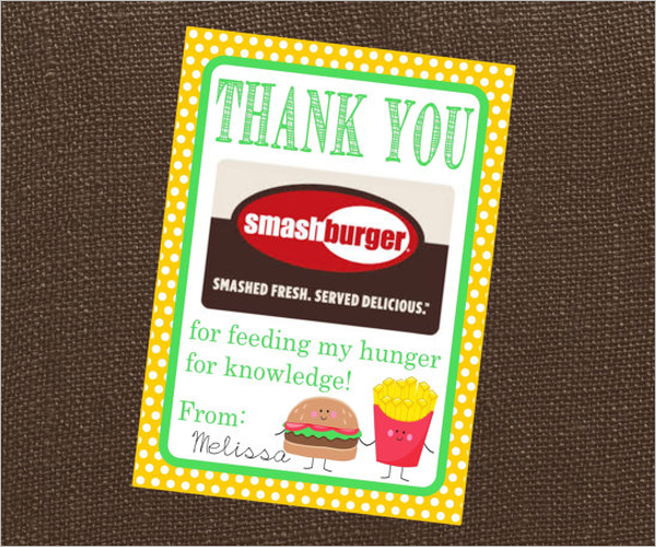 Free Restaurant Thank You Card Template